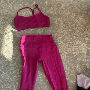 crz yoga butter soft align inspired set pink purple